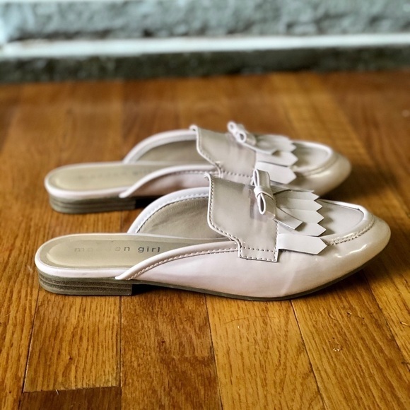 Madden girl patent leather fringed mules pink - Picture 5 of 11